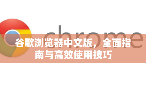 谷歌浏览器中文版，全面指南与高效使用技巧