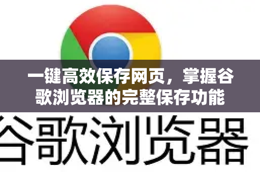 一键高效保存网页，掌握谷歌浏览器的完整保存功能